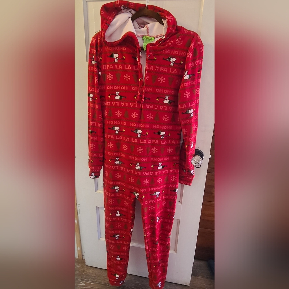 Peanuts Red and White Holiday Onesie